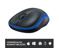 LOGITECH bezprzewodowa M185 910-002236 (optyczna; 1000 DPI; kolor niebieski) - 69076 - zdjęcie 6